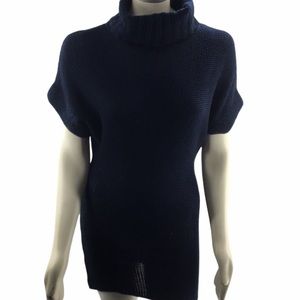 Navy Blue Turtleneck Mini Dress